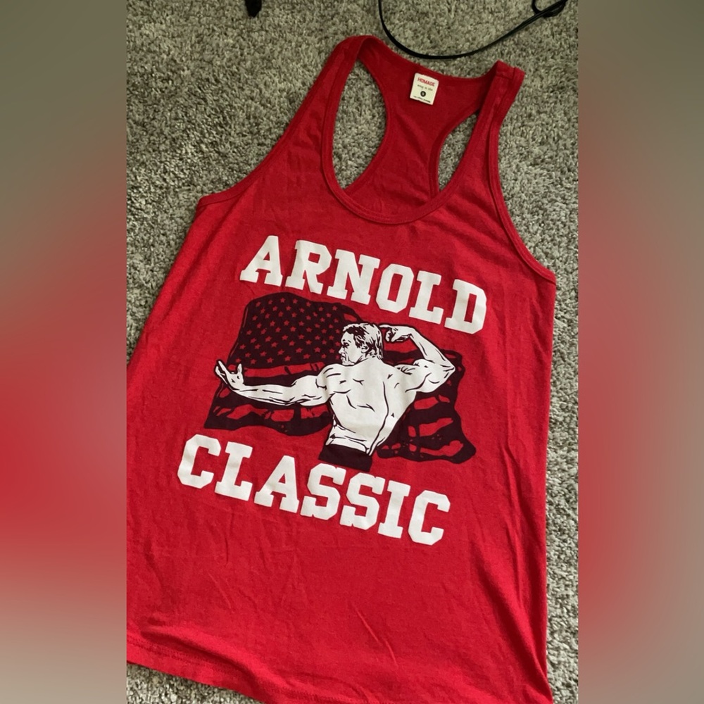 Arnold Classic Red Women’s Tank Top Sz S